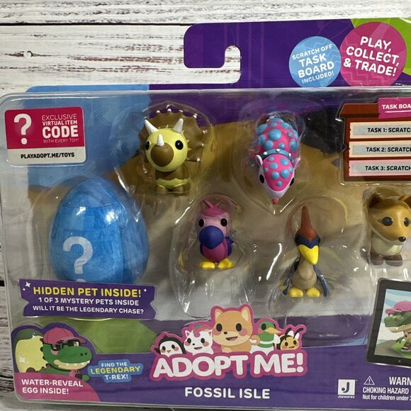 Adopt Me! Fossil Isle 7 Piece Set + Exclusive Virtual Code Egg with Hidden Pet - Picture 4 of 6